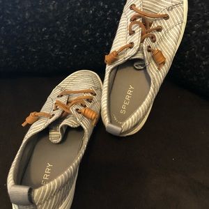 Sperry canvas stripe shoes